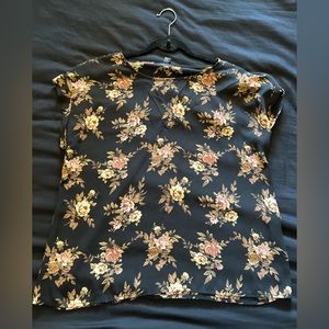 Forever 21 Black Floral Pattern Top